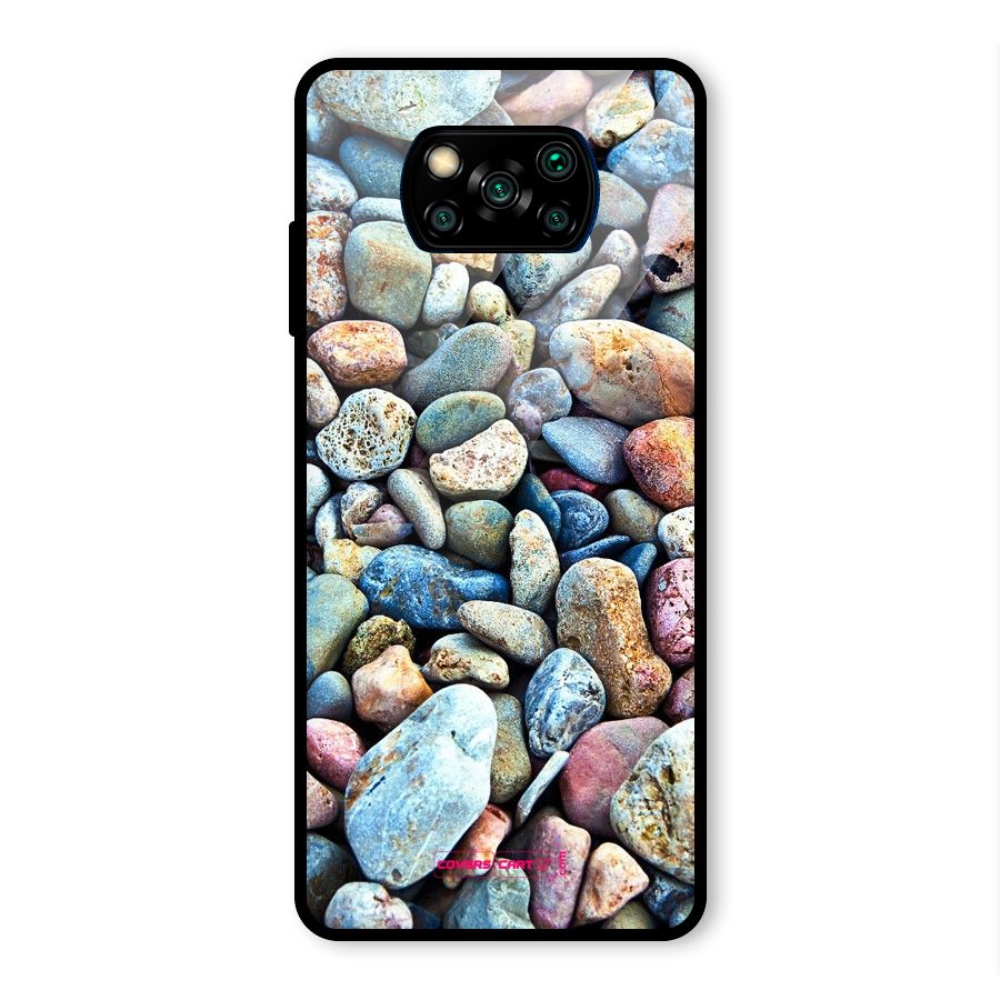 Pebbles Glass Back Case for Poco X3 Pro