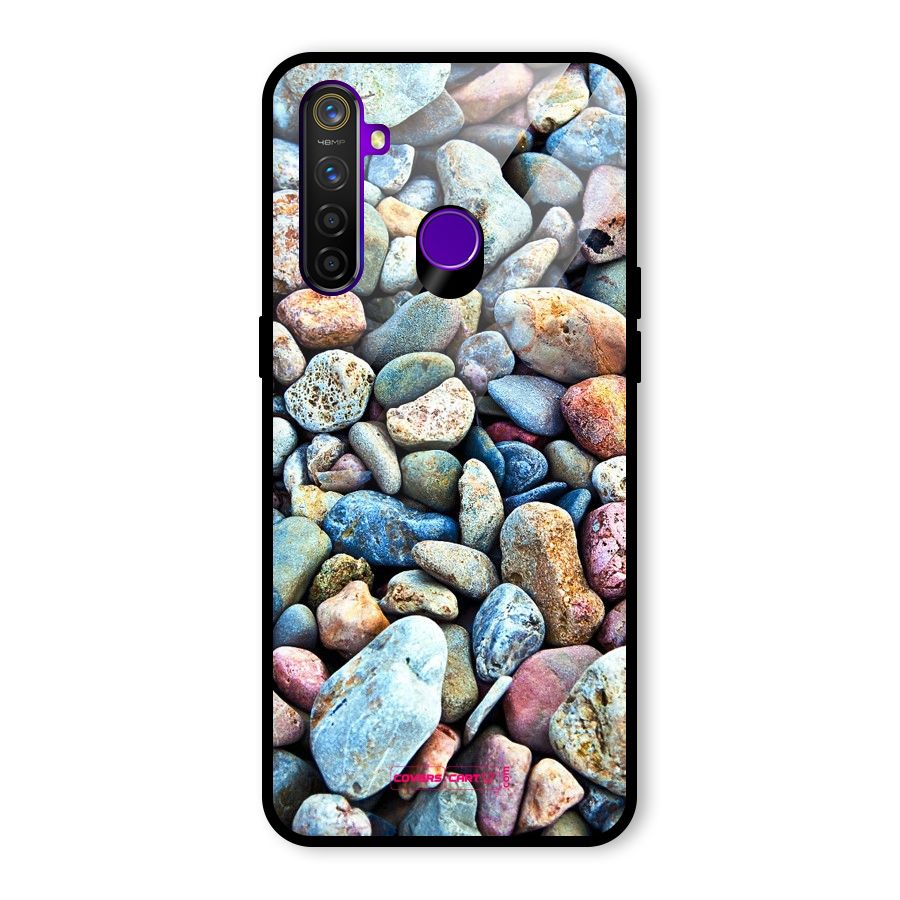 Pebbles Glass Back Case for Realme 5 Pro