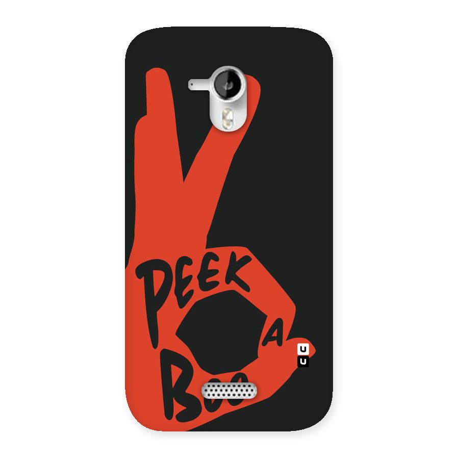Peek-a-boo Back Case for Micromax Canvas HD A116