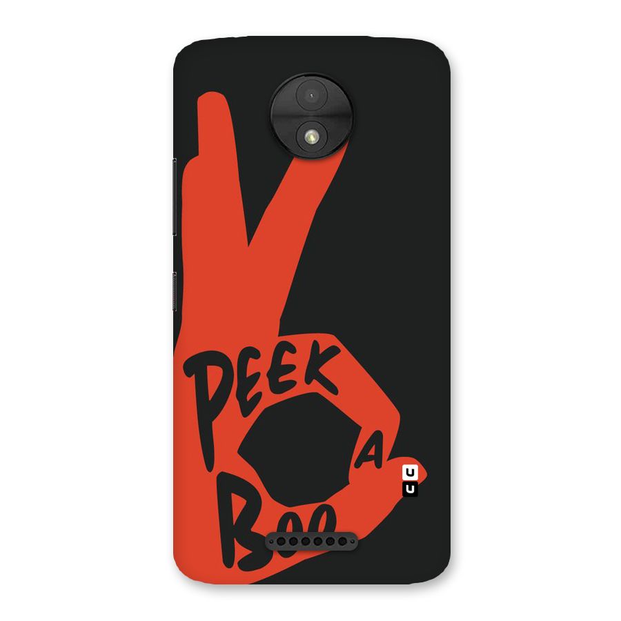 Peek-a-boo Back Case for Moto C