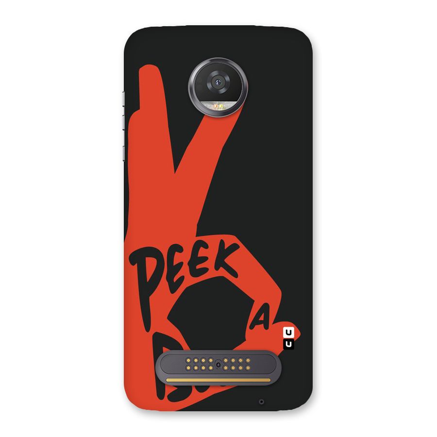 Peek-a-boo Back Case for Moto Z2 Play