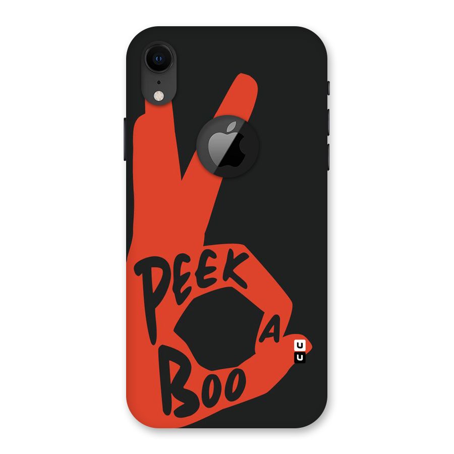 Peek-a-boo Back Case for iPhone XR Logo Cut