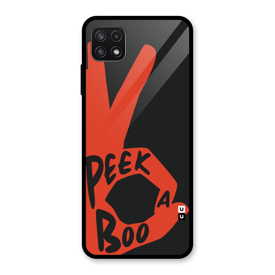 Peek-a-boo Glass Back Case for Galaxy A22 5G