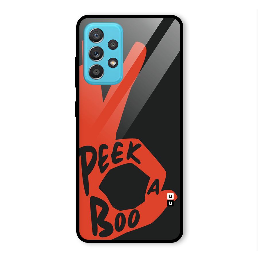 Peek-a-boo Glass Back Case for Galaxy A52s 5G