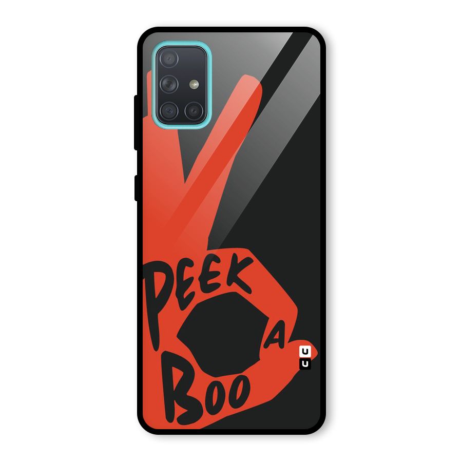 Peek-a-boo Glass Back Case for Galaxy A71