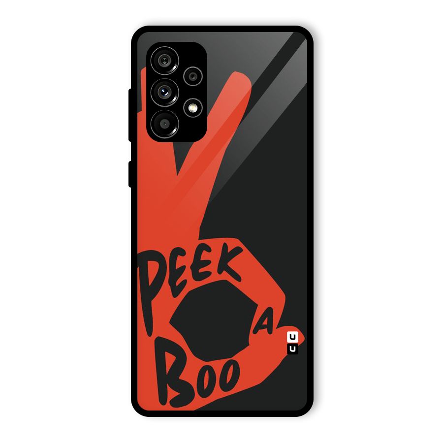 Peek-a-boo Glass Back Case for Galaxy A73 5G