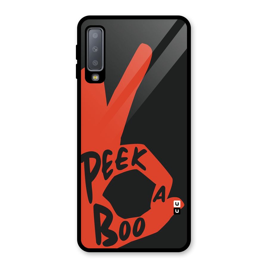 Peek-a-boo Glass Back Case for Galaxy A7 (2018)