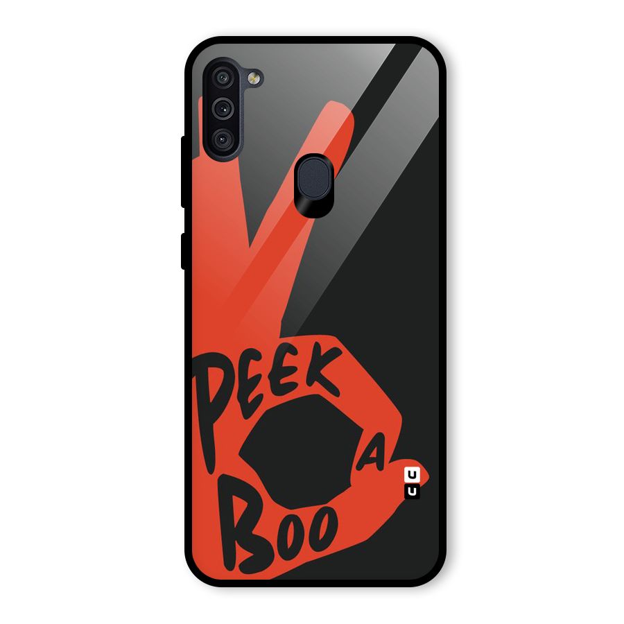 Peek-a-boo Glass Back Case for Galaxy M11