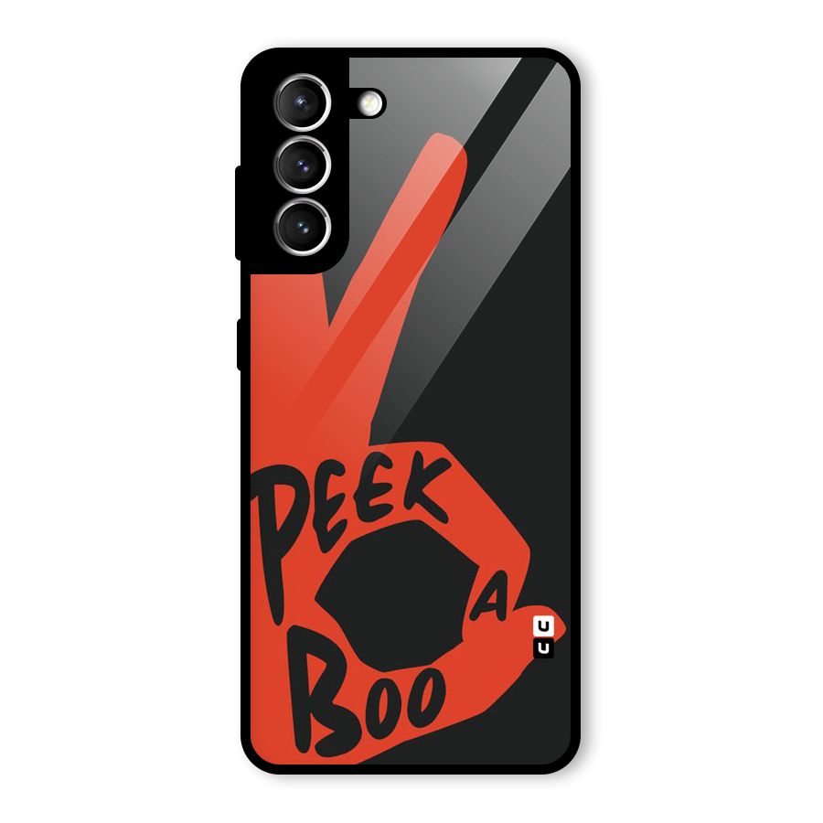Peek-a-boo Glass Back Case for Galaxy S21 5G
