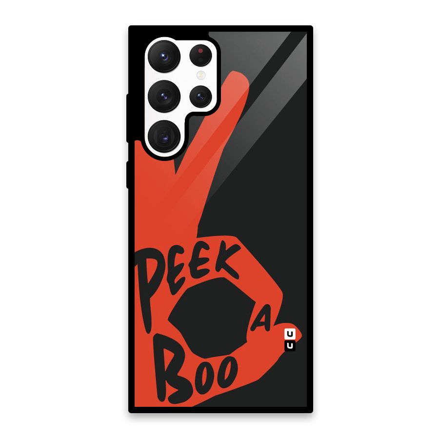 Peek-a-boo Glass Back Case for Galaxy S22 Ultra 5G