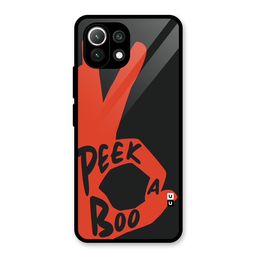 Peek-a-boo Glass Back Case for Mi 11 Lite