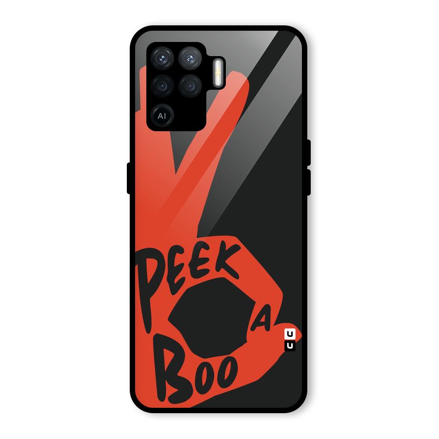 Peek-a-boo Glass Back Case for Oppo F19 Pro