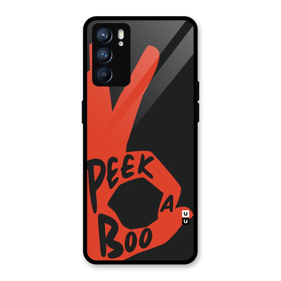 Peek-a-boo Glass Back Case for Oppo Reno6 5G