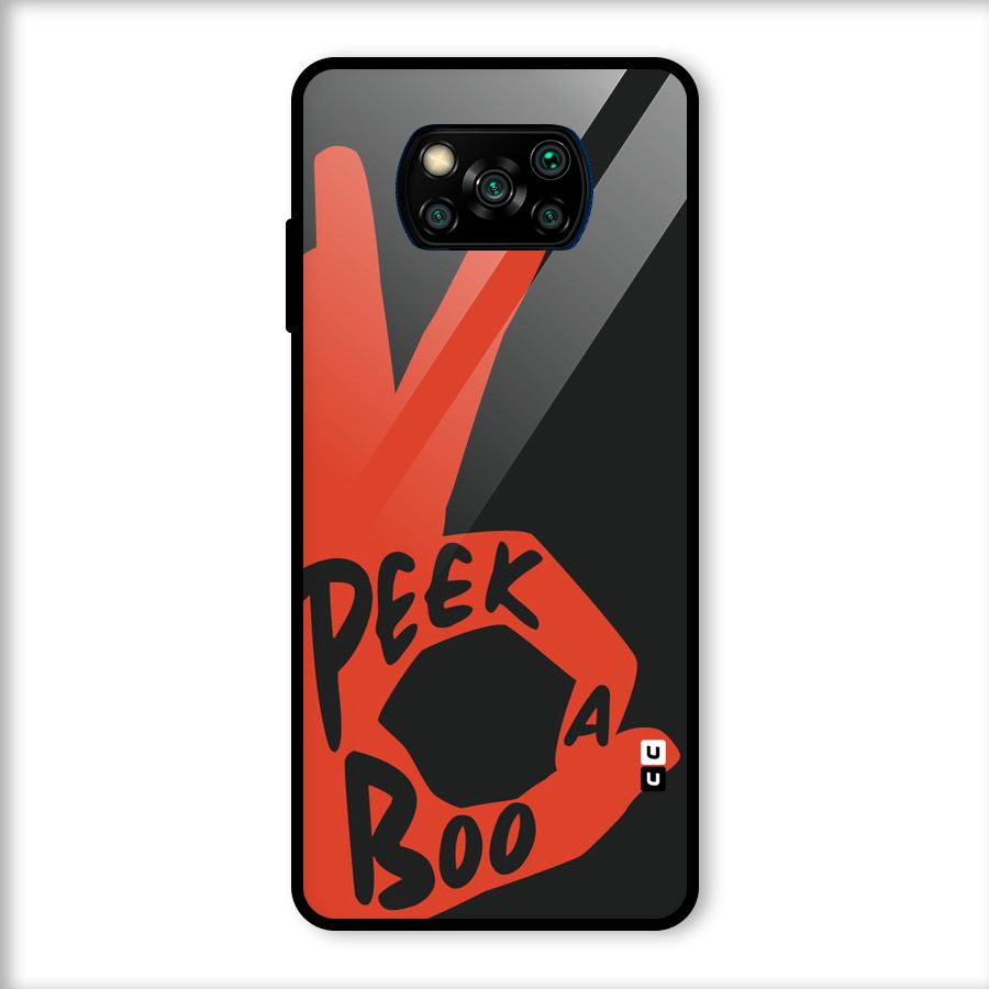 Peek-a-boo Glass Back Case for Poco X3
