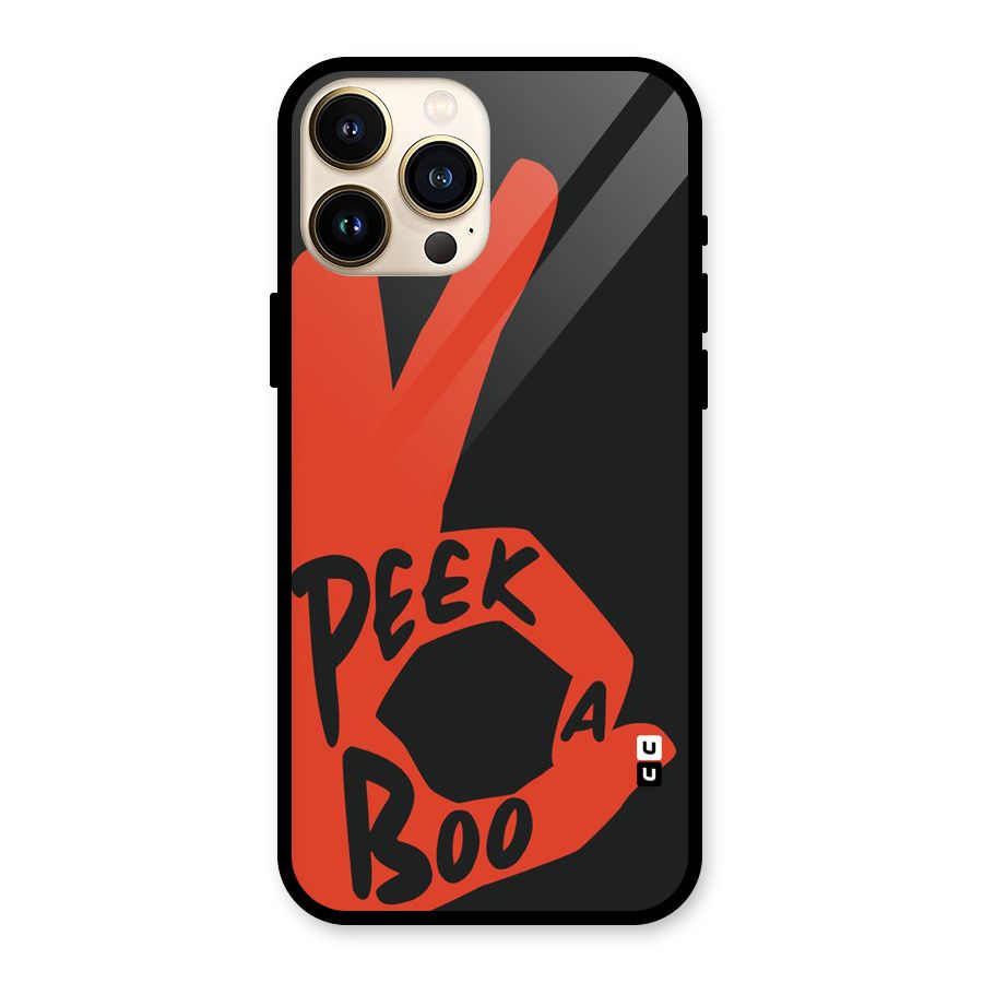 Peek-a-boo Glass Back Case for iPhone 13 Pro Max