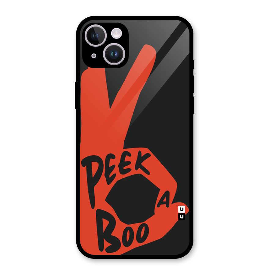 Peek-a-boo Glass Back Case for iPhone 14 Plus