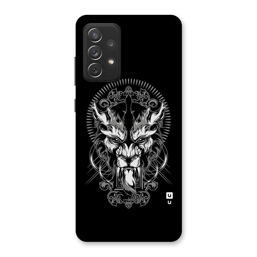 Pencil Art Lion Illustration Back Case for Galaxy A72