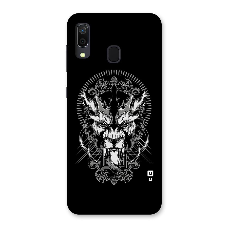 Pencil Art Lion Illustration Back Case for Galaxy M10s
