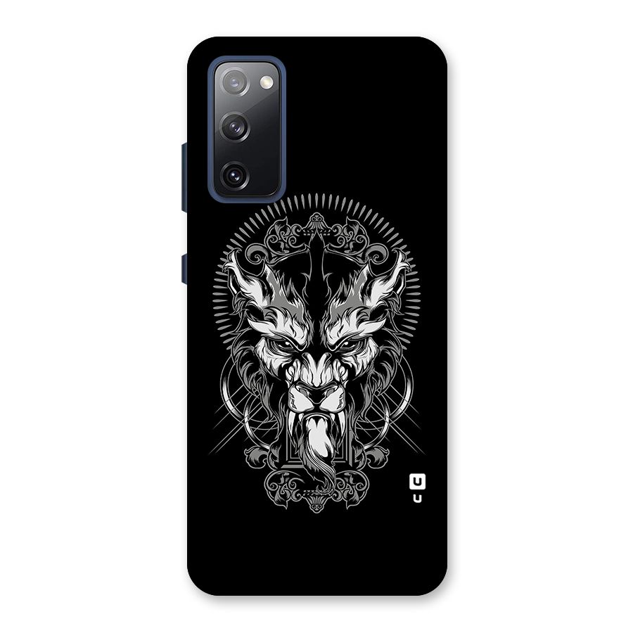 Pencil Art Lion Illustration Back Case for Galaxy S20 FE