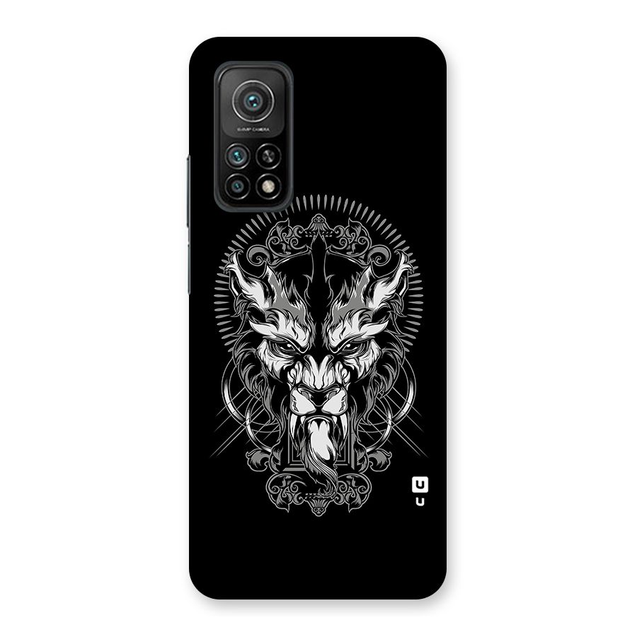 Pencil Art Lion Illustration Back Case for Mi 10T 5G