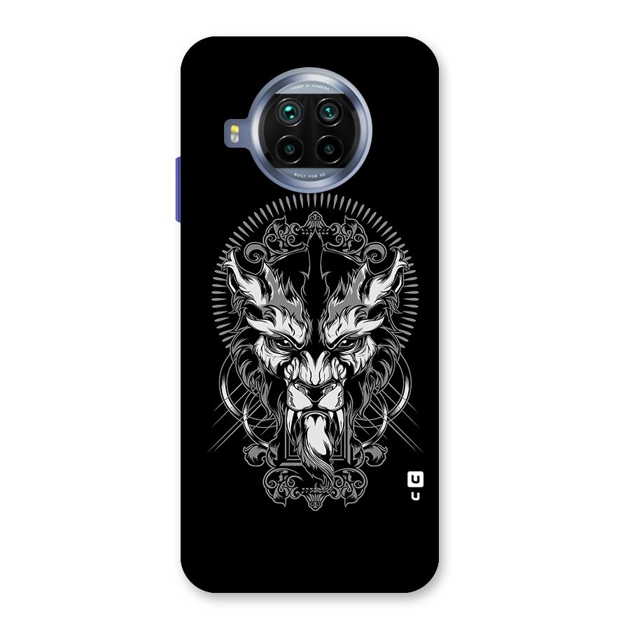 Pencil Art Lion Illustration Back Case for Mi 10i
