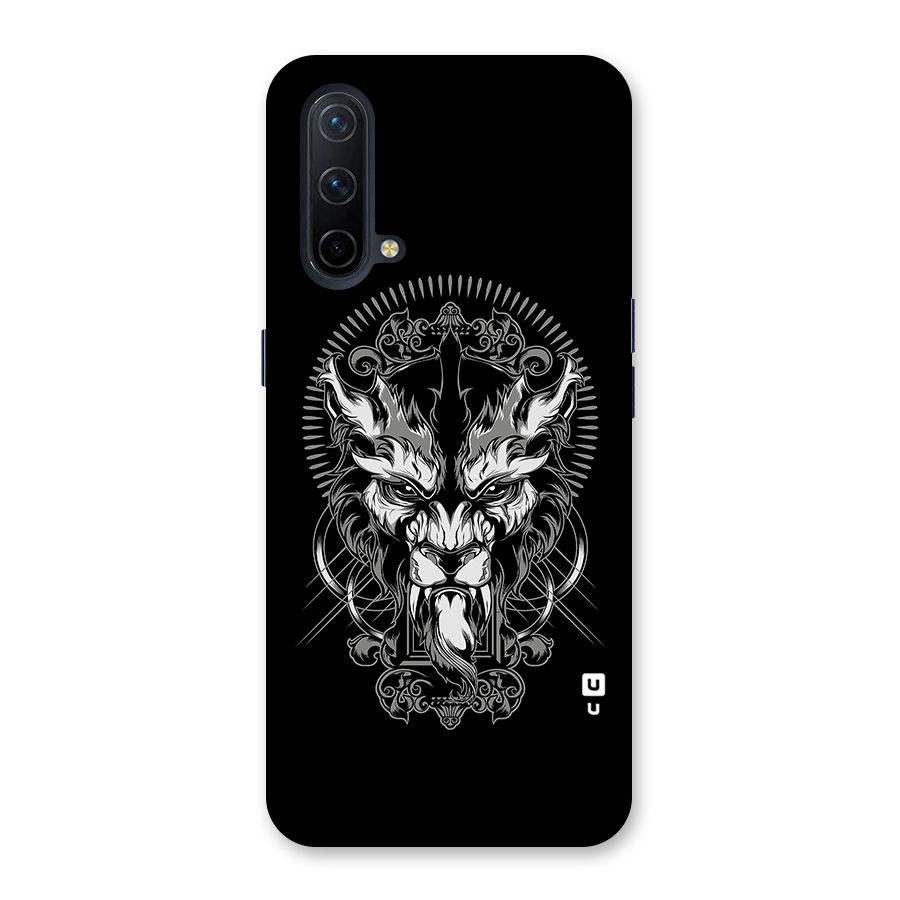 Pencil Art Lion Illustration Back Case for OnePlus Nord CE 5G
