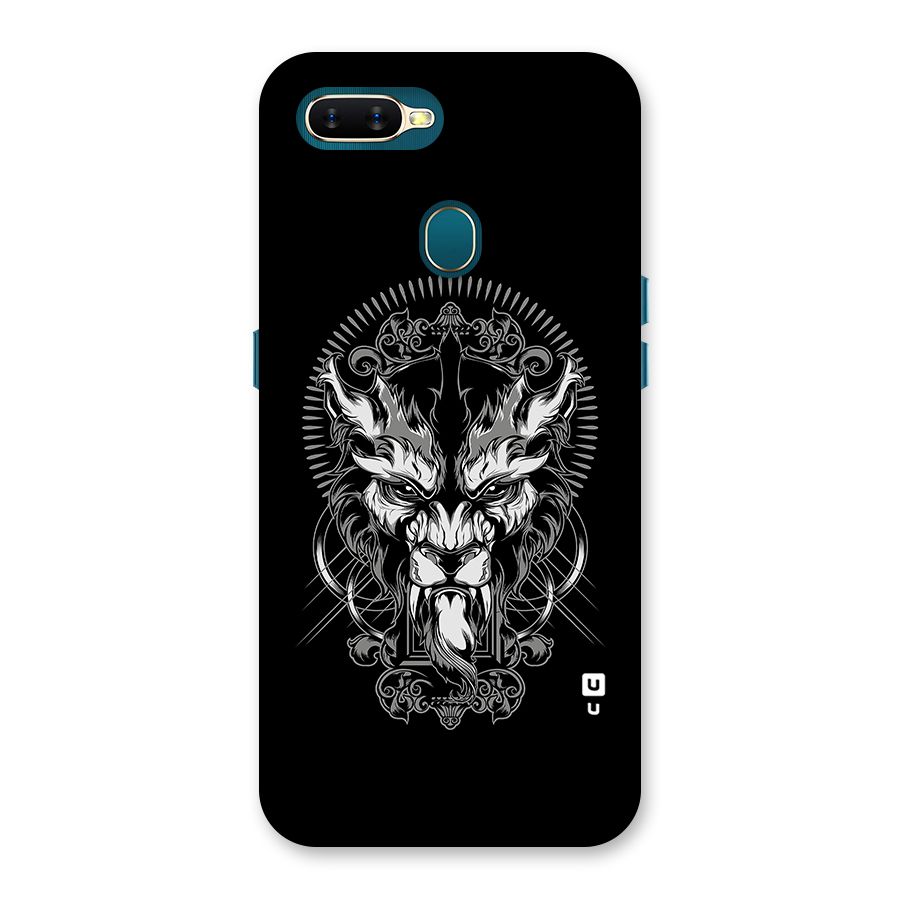 Pencil Art Lion Illustration Back Case for Oppo A11k