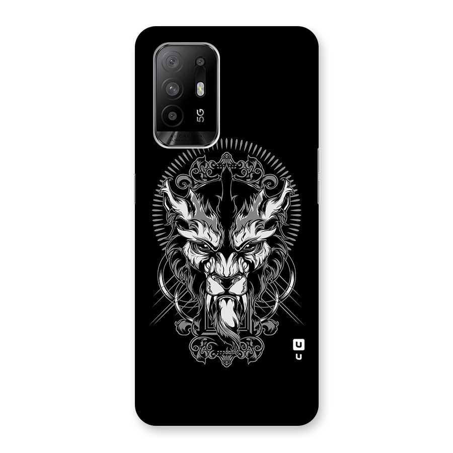 Pencil Art Lion Illustration Back Case for Oppo F19 Pro Plus 5G