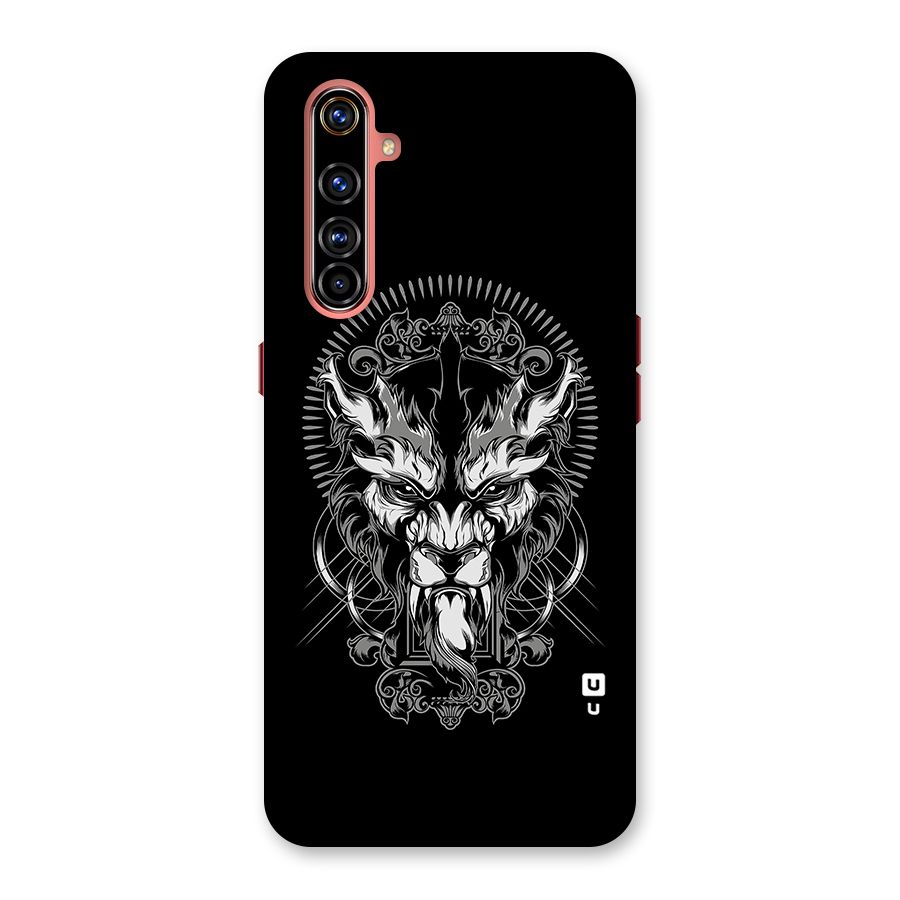 Pencil Art Lion Illustration Back Case for Realme X50 Pro