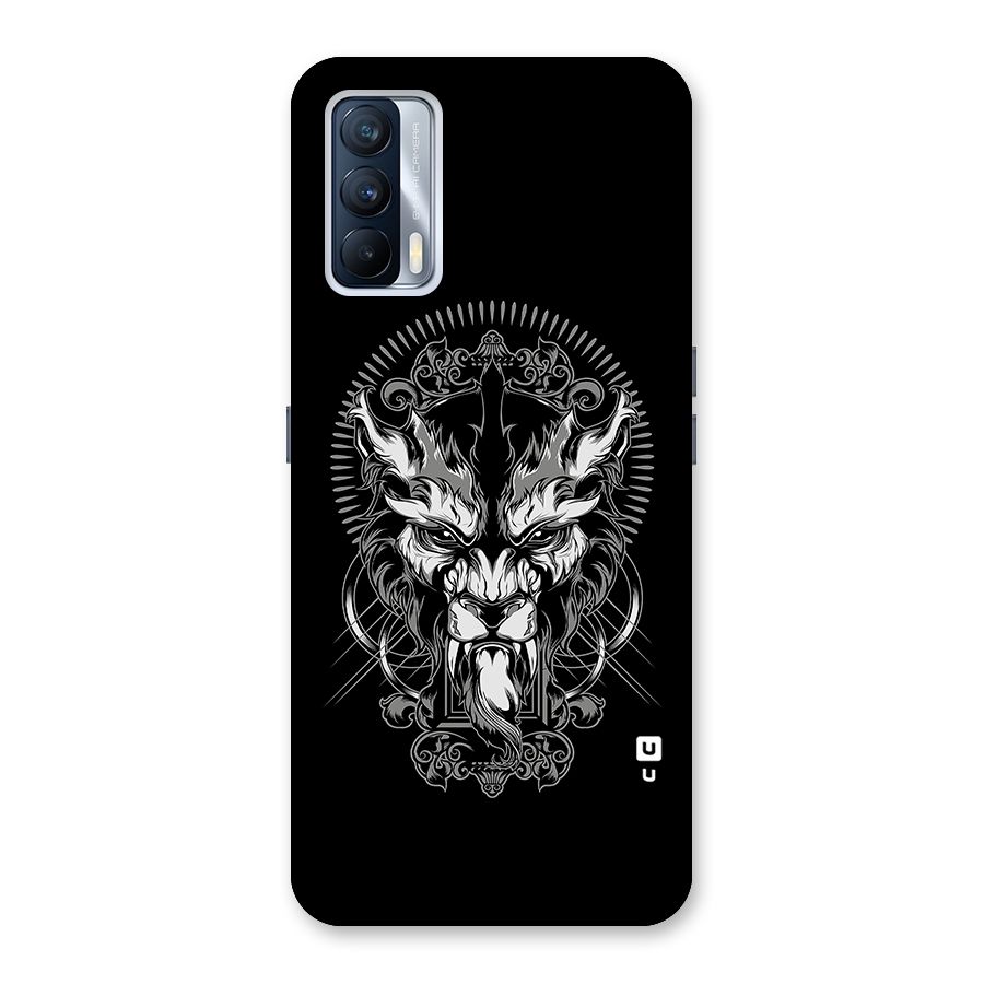 Pencil Art Lion Illustration Back Case for Realme X7