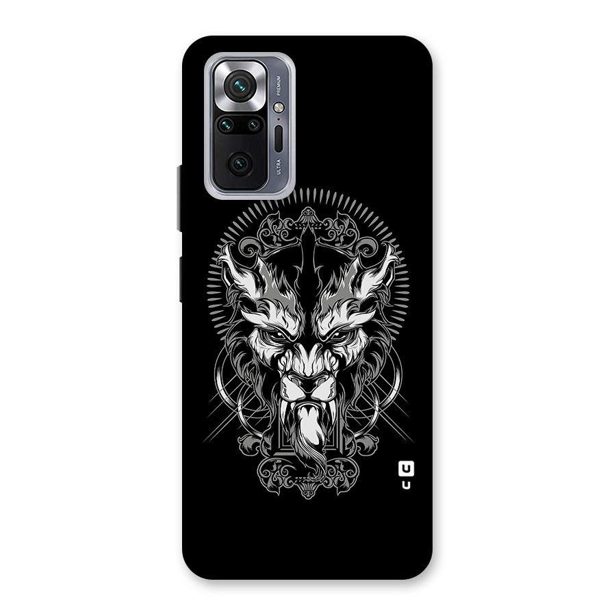 Pencil Art Lion Illustration Back Case for Redmi Note 10 Pro