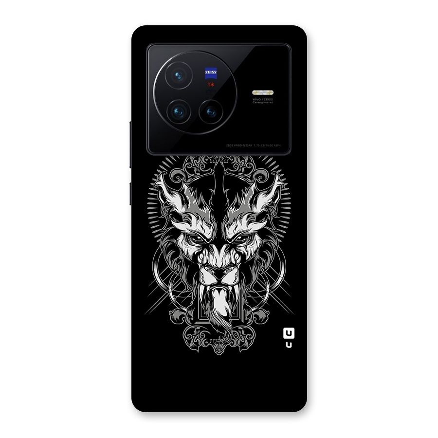 Pencil Art Lion Illustration Back Case for Vivo X80