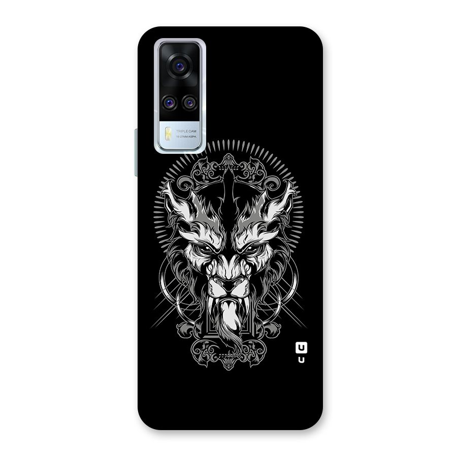 Pencil Art Lion Illustration Back Case for Vivo Y31