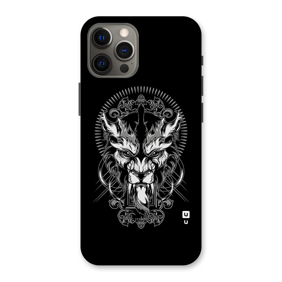 Pencil Art Lion Illustration Back Case for iPhone 12 Pro Max