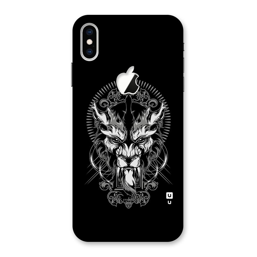 Pencil Art Lion Illustration Back Case for iPhone XS Max Apple Cut