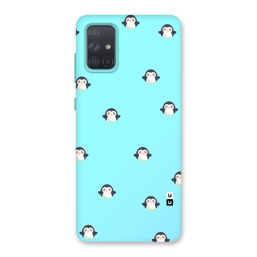 Penguins Pattern Print Back Case for Galaxy A71