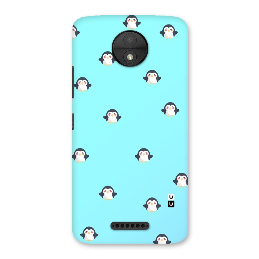 Penguins Pattern Print Back Case for Moto C