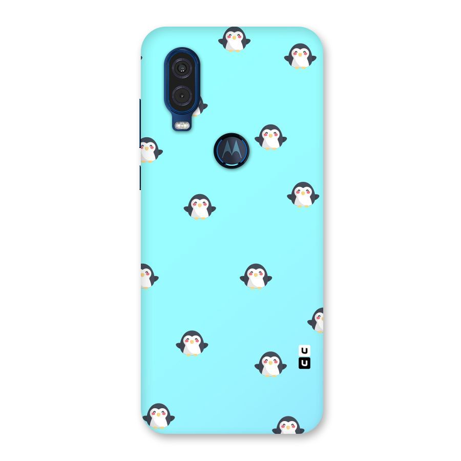 Penguins Pattern Print Back Case for Motorola One Vision