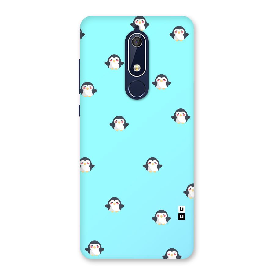 Penguins Pattern Print Back Case for Nokia 5.1