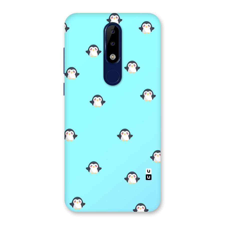 Penguins Pattern Print Back Case for Nokia 5.1 Plus