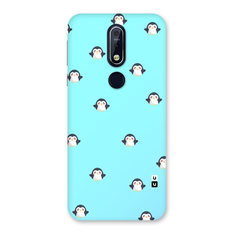 Penguins Pattern Print Back Case for Nokia 7.1