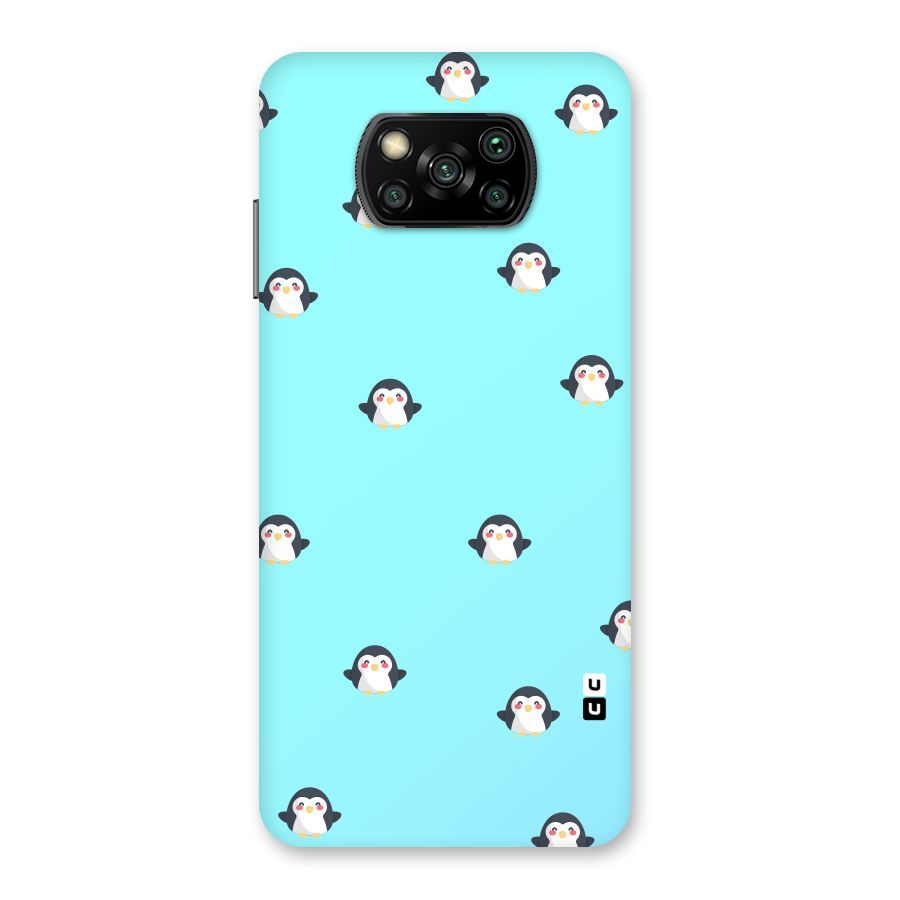Penguins Pattern Print Back Case for Poco X3