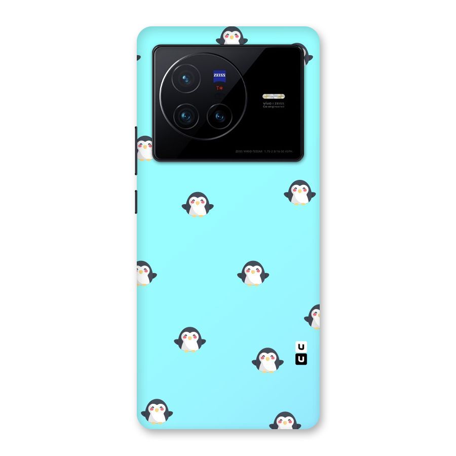 Penguins Pattern Print Back Case for Vivo X80