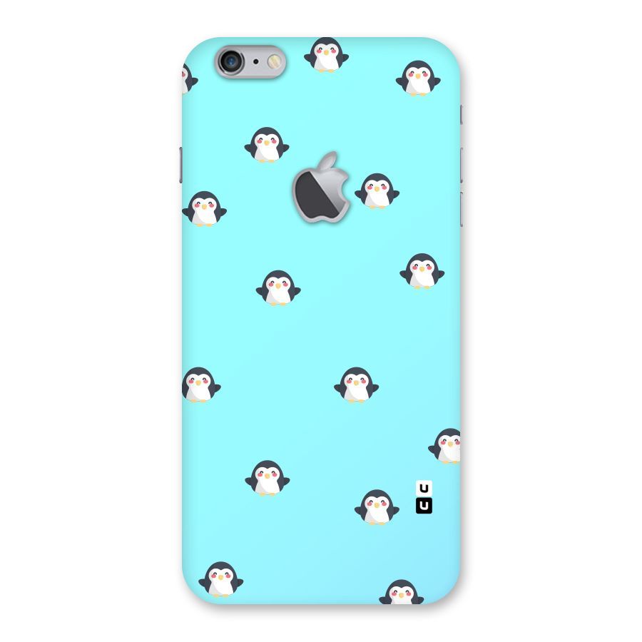 Penguins Pattern Print Back Case for iPhone 6 Plus 6S Plus Logo Cut