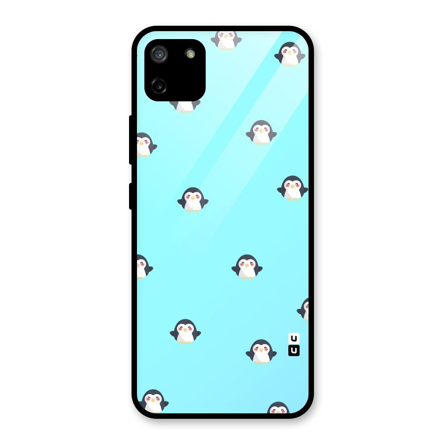 Penguins Pattern Print Glass Back Case for Realme C11