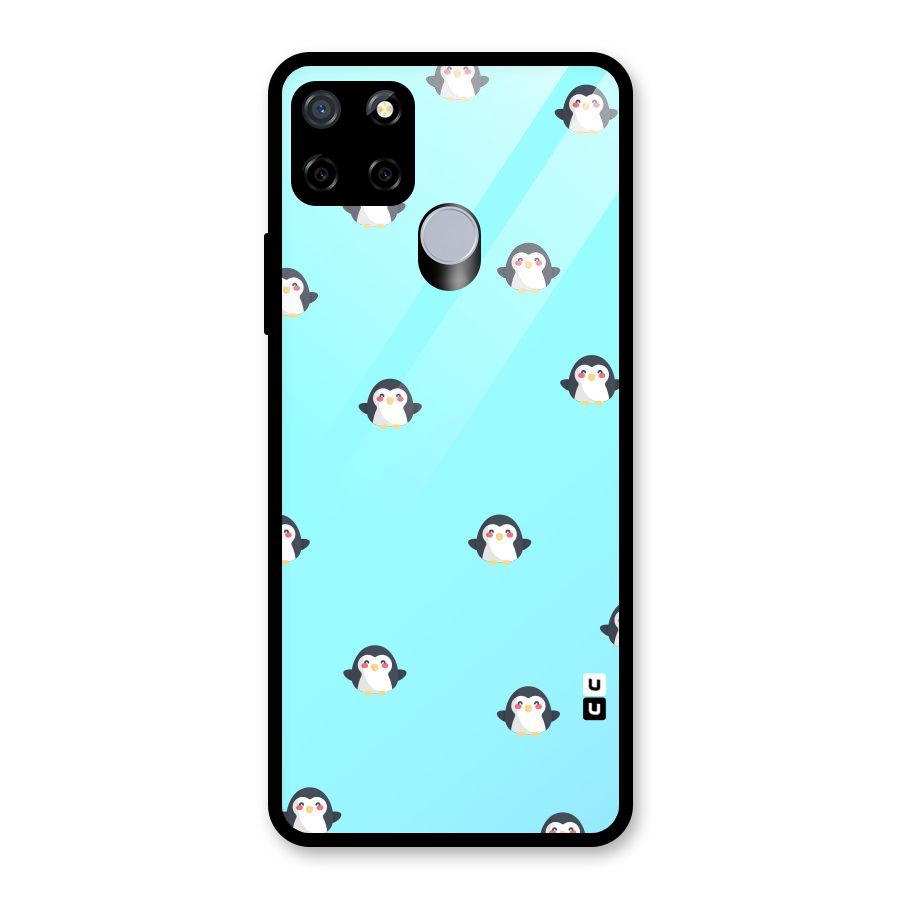 Penguins Pattern Print Glass Back Case for Realme C12