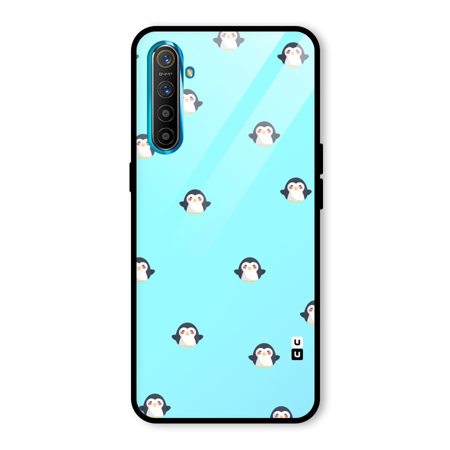 Penguins Pattern Print Glass Back Case for Realme X2