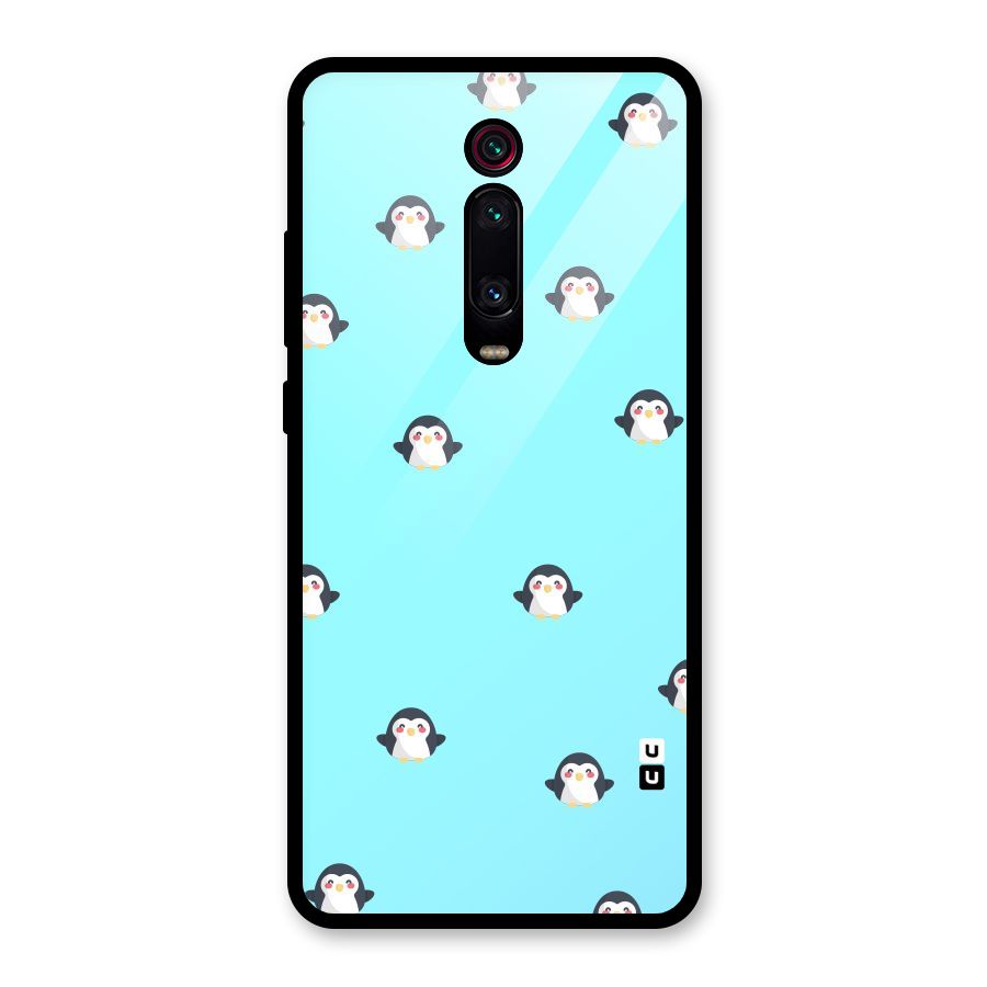 Penguins Pattern Print Glass Back Case for Redmi K20