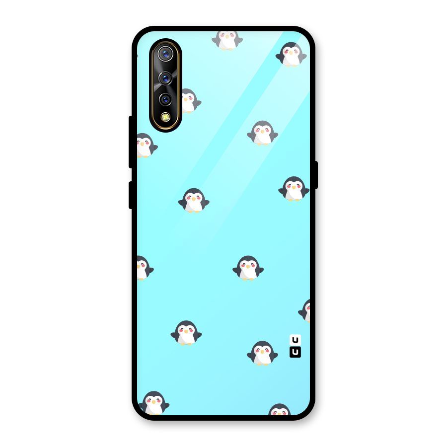 Penguins Pattern Print Glass Back Case for Vivo S1