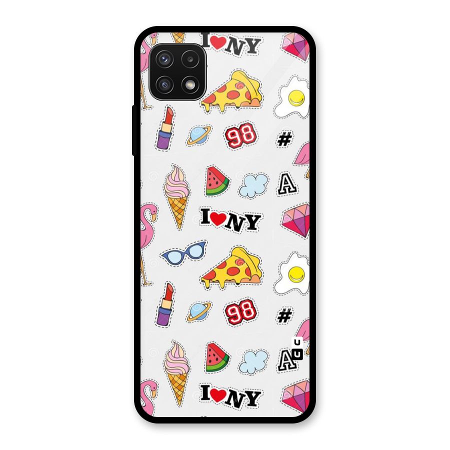 Personnel Quirk Glass Back Case for Galaxy A22 5G